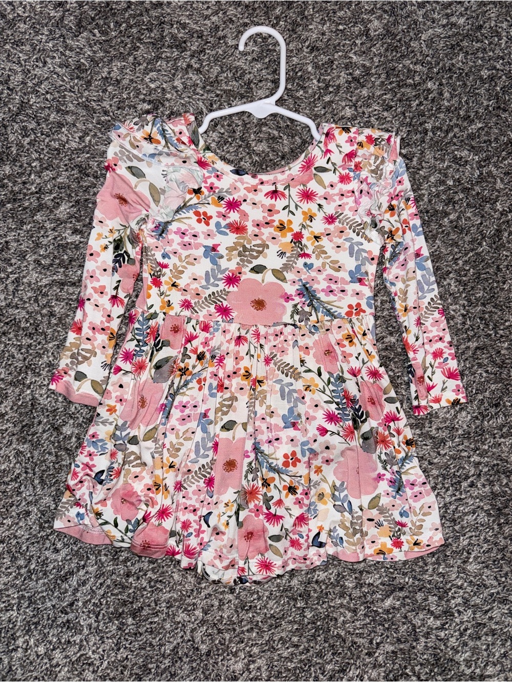 Mauve Meadow Flutter Twirl Dress with Bodysuit